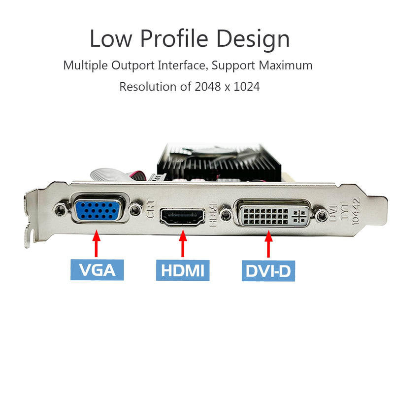  [AUSTRALIA] - GeForce 210 Graphic Card,1024 MB,DDR3,64 Bits,HDMI,DVI,VGA,Low Profile,589 MHz Core Frequency Desktop Video Card for PC Working,DirectX 10.1, OpenGL 3.3,PCI Express x16,Low Power