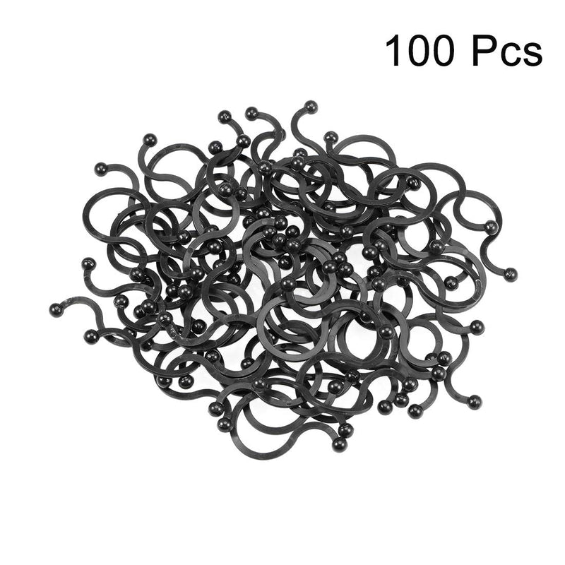  [AUSTRALIA] - uxcell Twist Lock Cable Wire Ties Nylon U Shape Save Place 22mm Dia Black 100pcs