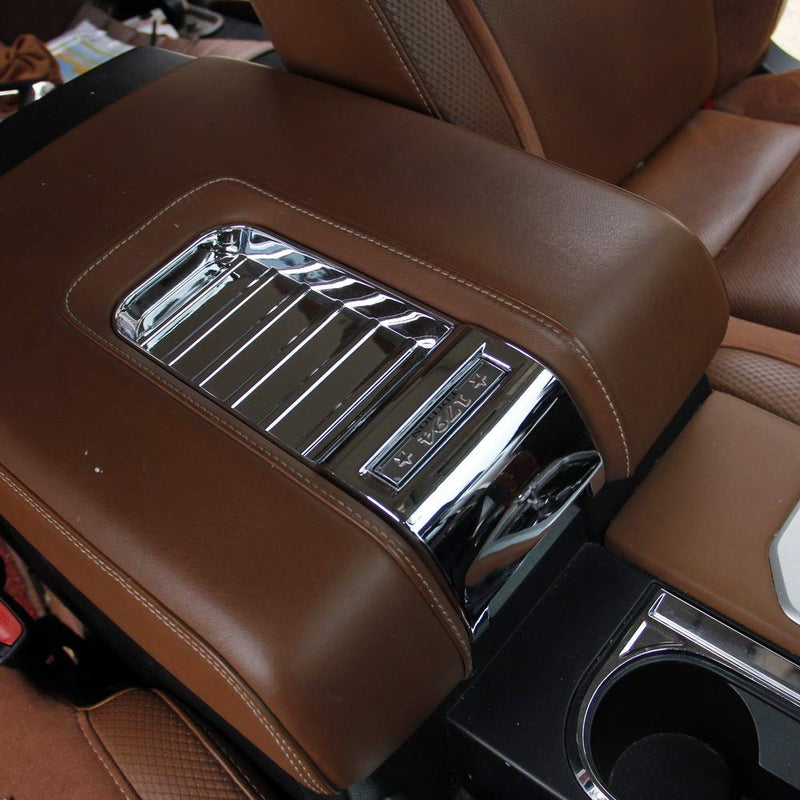  [AUSTRALIA] - Justautotrim Chrome Interior Central armrest Cover Trims for Toyota Tundra 2014 2015 2016 2017 2018 2019