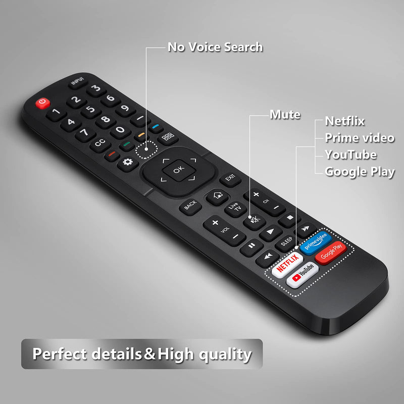  [AUSTRALIA] - Replacement Control EN2A27 for Hisense-Smart-TV-Remote, with Netflix, Prime Video, YouTube, Google Play Buttons