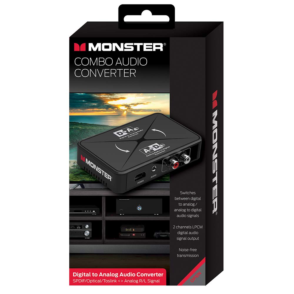 [AUSTRALIA] - Monacor Monster Combo Audio Converter Black (Digital/Analog)