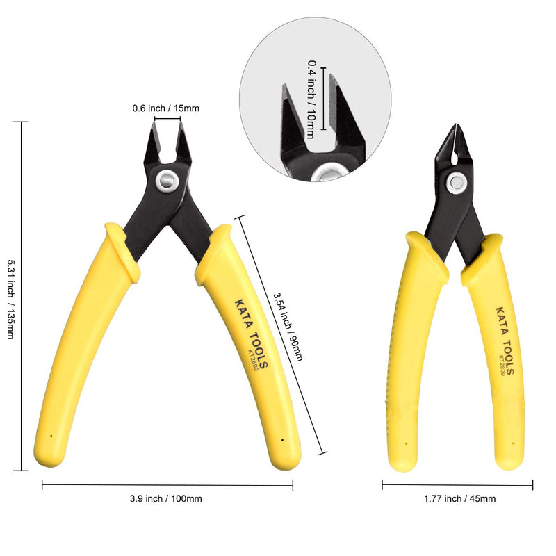  [AUSTRALIA] - KATA 4.5 Inch Micro Wire Cutter,Precison Mini Flush Cutters and Clean Cut Pliers for Electronics,Model,Jewelry,Model Kits… 1