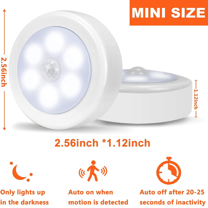  [AUSTRALIA] - 3Packs Motion Sensor Light Indoor,LED Closet Lights,Night Light Battery Powered,Battery Operated Cabinet Light,Wireless Wall Puck Lamp Stick for Stair,Step,Hallway,Garage,Entrance (Cool White) 3packs,cool White