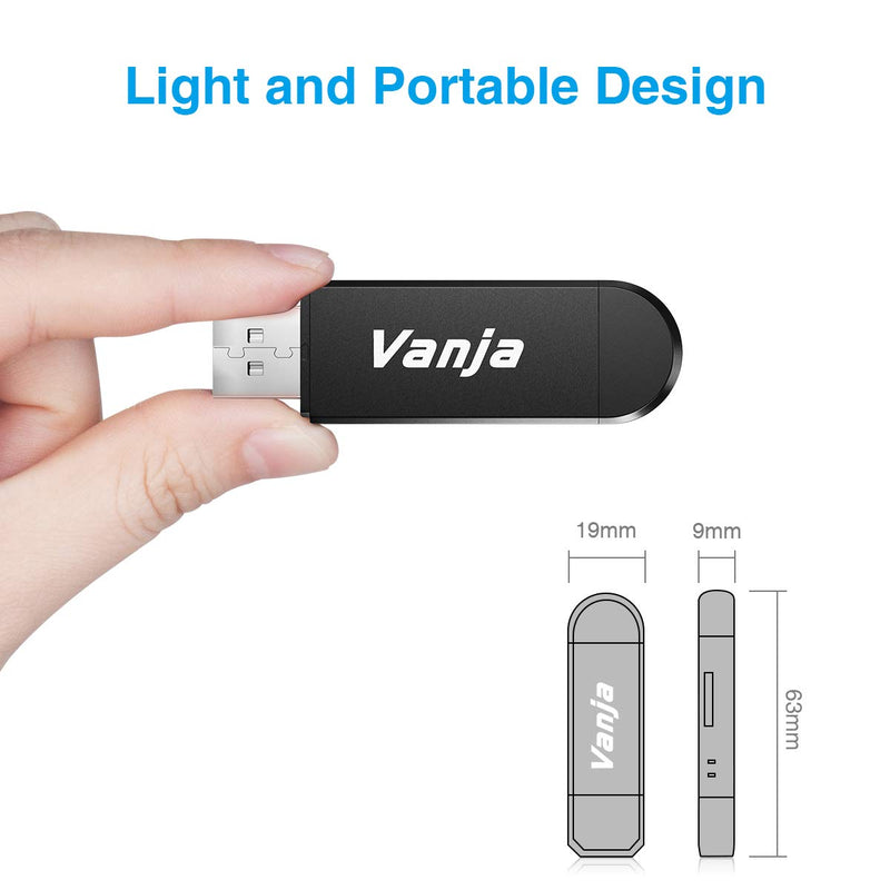  [AUSTRALIA] - Vanja Micro USB OTG Adapter and USB 2.0 Portable Memory Card Reader for SD-3C SDXC SDHC MMC RS-MMC Micro SDXC Micro SD Micro SDHC Card and UHS-I Cards Micro USB Type A