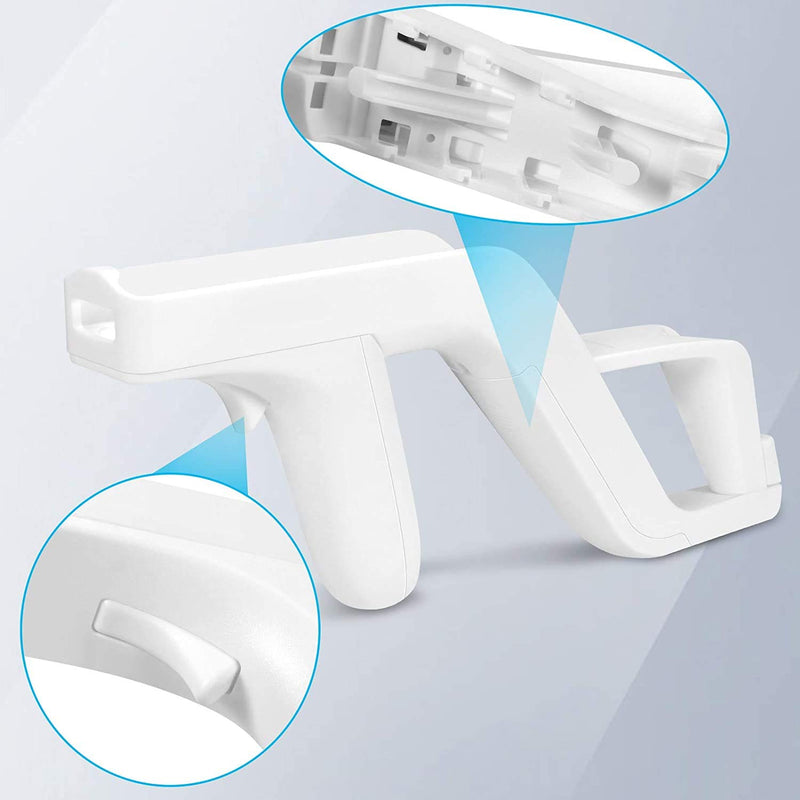 [AUSTRALIA] - Wii Gun Controller,Wii Games Light Gun,2 Pcs White Wii Gun Bundle,Will Accessories For Call Of Duty,Medal of honor,The house of the dead,Red Steel