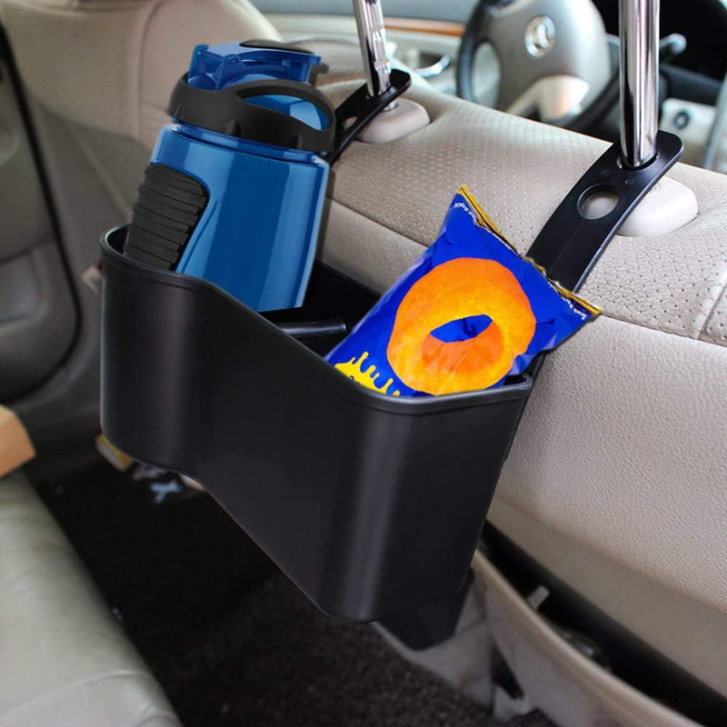  [AUSTRALIA] - Zento Deals Food Drink Holder Tray- Car Headrest Beverage, Bottle, Food, Change, Smart Phone Tray Holder- Convenient Durable Tray for Removal Car Seat Headrest