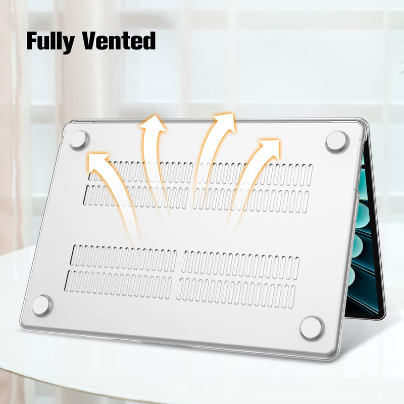  [AUSTRALIA] - Fintie Case Compatible with MacBook Air 15 Inch A2941 (2023 Release) - Protective Snap On Hard Shell Cover for MacBook Air 15.3" M2 Chip with Liquid Retina Display and Touch ID, Crystal Clear