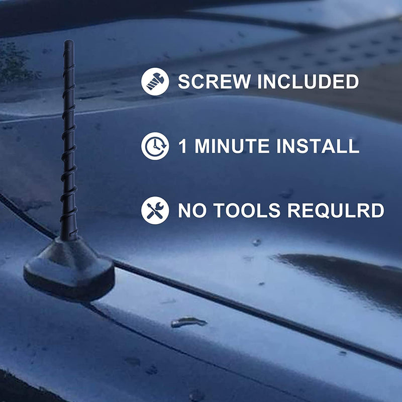  [AUSTRALIA] - KSaAuto Short Antenna for Ford F150 Dodge Ram 1500 2009-2023, Ford F-150 F150 Truck Antenna Dodge Ram 1500 Antenna Replacement, 6.5 Inch Car Antenna Ford F150 Accessories, Dodge Ram 1500 Accessories D odge Ram 1500 2500 3500