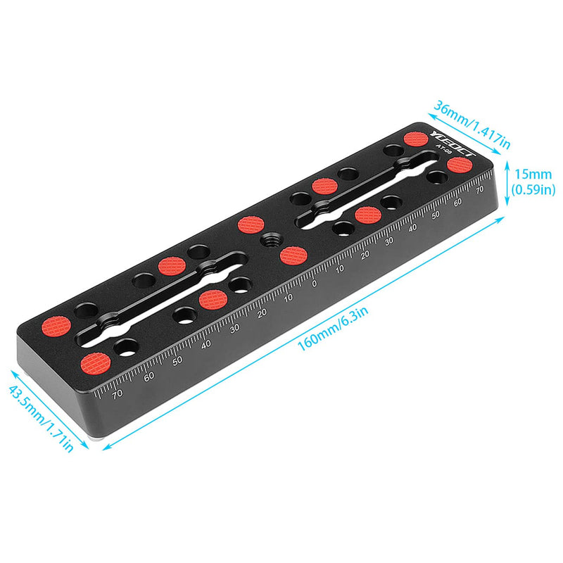  [AUSTRALIA] - 160mm / 6.3" Rail Bar Metal Dovetail Mounting Plate with M6 1/4" 3/8" Camera Screw for Vixen Style Dovetail Saddles Telescope Scope Adapter Mount Base OTA Equatorial Tripod Sky Astrophotography