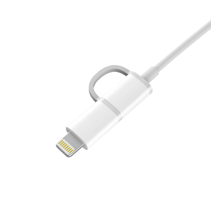  [AUSTRALIA] - [3.3ft] ZMI 2-in-1 Certified MFi and Micro-USB Combo Cable for iOS and Android,1 m, Charging and Data Sync for iPhone, iPad, iPod, and More