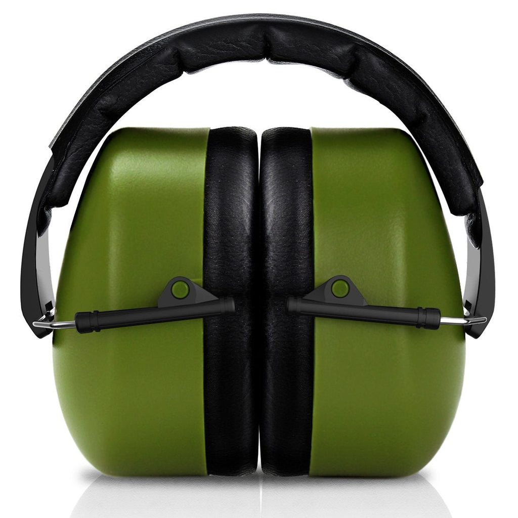  [AUSTRALIA] - FRIEQ 37 dB NRR Sound Technology Safety Ear Muffs with LRPu Foam for Shooting, Music & Yard Work Green