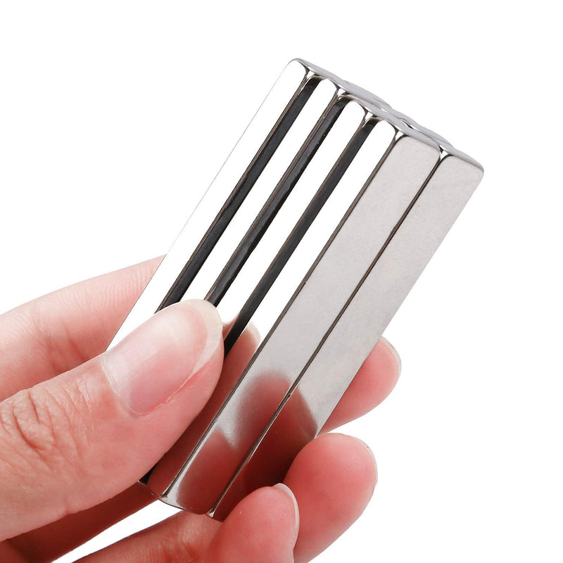  [AUSTRALIA] - Strong Neodymium Bar Magnets with Double-Sided Adhesive 8 Pack, MIKEDE Rare Earth Metal Neodymium Magnet - 60 x 10 x 5 mm