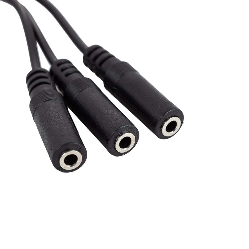 Ancable 3.5mm (1/8") TRS 1 Male to 3 Female 3-Way Stereo Splitter Audio Cable Nickel-Plated - LeoForward Australia