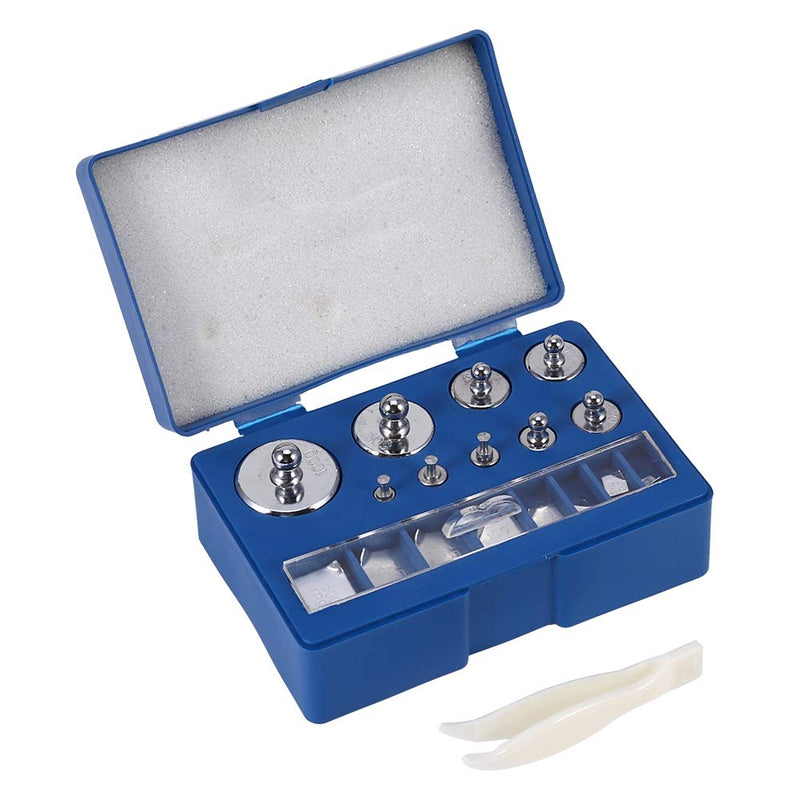  [AUSTRALIA] - Bindpo 17-piece calibration weight set, 10mg - 100g 13 different specifications weights precision steel scale scale calibration weight set with case and tweezers