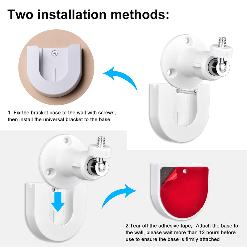  [AUSTRALIA] - 2pack Strong Adhesive Wall Mount +Adjustable Indoor/Outdoor Security Wall Mount Compatible with Arlo Pro/Pro 2/Pro 3/Ultra/Ultra 2,Ring Indoor Cam, eufyCam E/2C