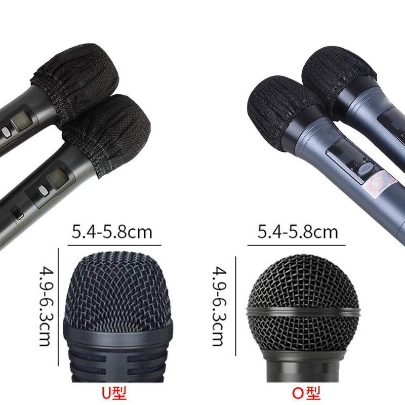  [AUSTRALIA] - 100 Pack Disposable Microphone Cover Non-Woven Microphone Cover Windscreen Mic Cover Protective Cap for KTV Recording Room News Gathering