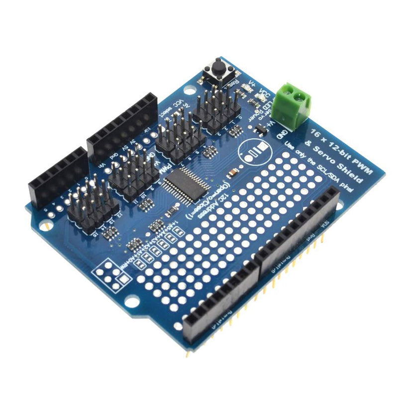  [AUSTRALIA] - HiLetgo PCA9685 Servo Shield PCA9685 16 Channel 12-bit PWM Servo Driver Shield I2C Interface for Arduino