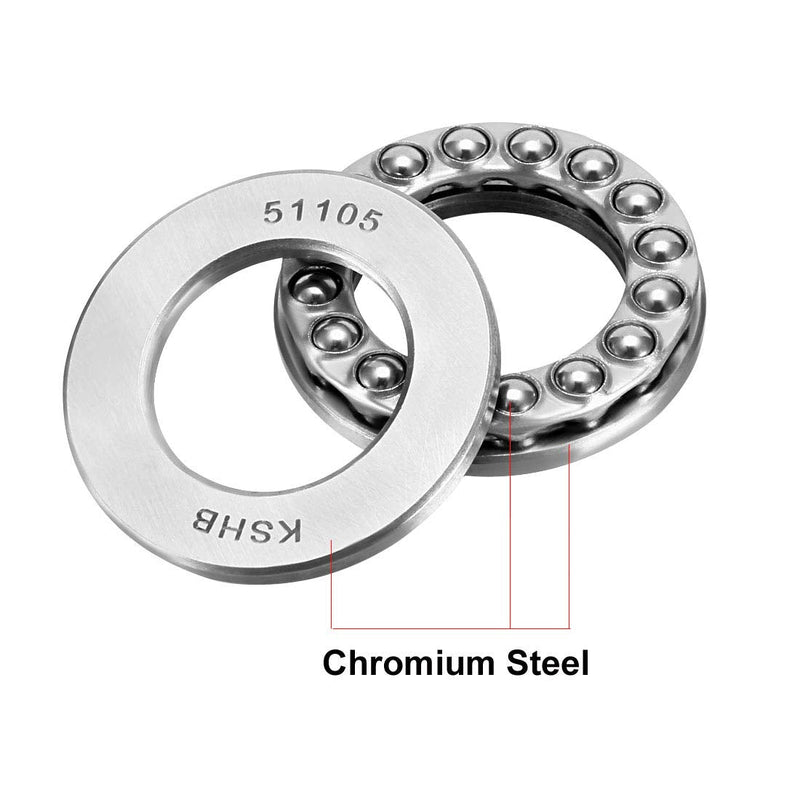  [AUSTRALIA] - uxcell 51105 Thrust Ball Bearings 25mm x 42mm x 11mm Chrome Steel ABEC3 Single Row Roller 3pcs