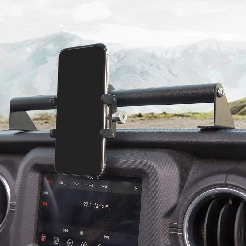 CheroCar JL JT Metal Cellphone Dash Phone Holder fits for 2018-2020 Jeep Wrangler JL, fits for 2020 Jeep Gladiator Trunk JT, Interior Accessories - LeoForward Australia