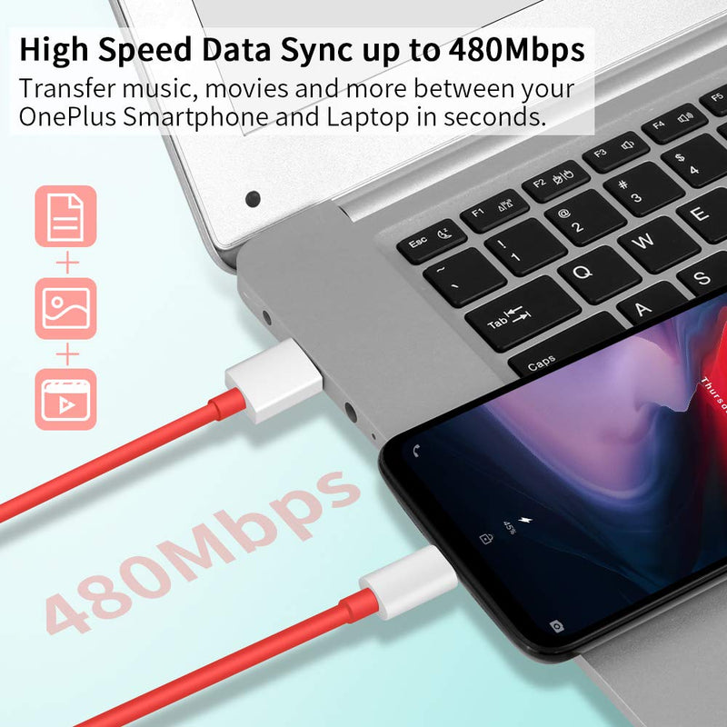  [AUSTRALIA] - COOYA Dash Charge Cable Replacement for OnePlus 7 6T 6 5 5T, 65W 80W SUPERVOOC Charge for OnePlus 11 10 Pro/Nord 2T/N20/N30 Warp Charge for OnePlus 7 Pro 7T 8 Pro, 6ft 2Pack USB C Charging Data Cable