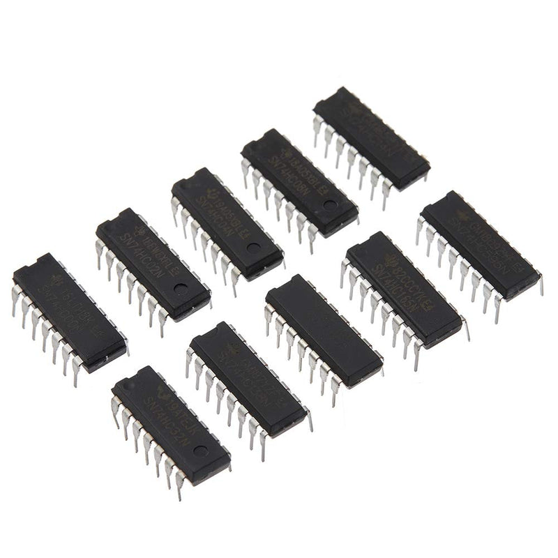 Bridgold 20pcs 10 Types 74HCxx Series IC Assortment Kit ,Shift Output Registers IC chip,Including 74HC00 74HC02 74HC04 74HC08 74HC14 74HC32 74HC138 74HC164 74HC165 74HC595 each 2pcs. - LeoForward Australia