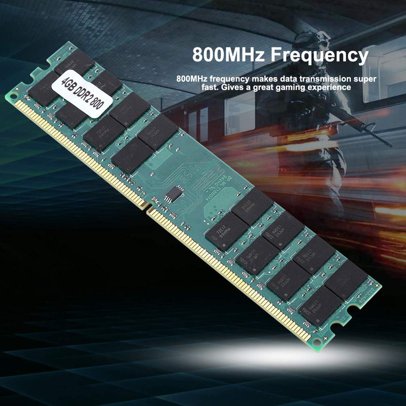  [AUSTRALIA] - 4GB DDR2 Memory Module, 4GB RAM Large Capacity 800MHz Fast Data Transmission Desktop Computer Memory Module for AMD