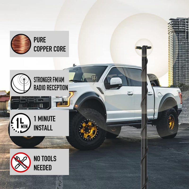  [AUSTRALIA] - KSaAuto 16 Inch Antenna for Ford F150 F250 F350 Bronco Accessories, Ford Tuck Antenna for Car Radio Reception