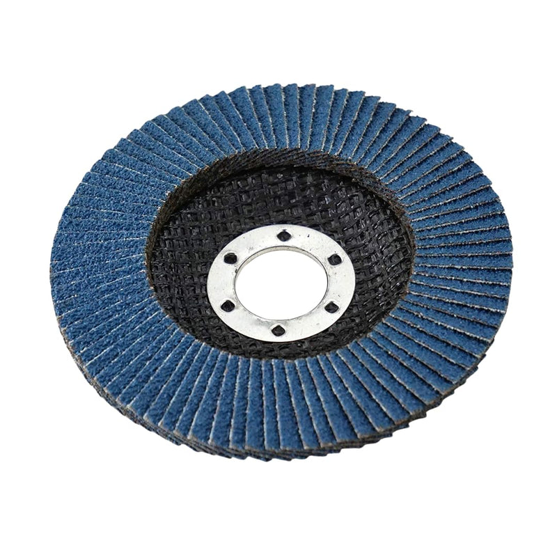  [AUSTRALIA] - 10 serrated washers | Ø 115mm | Grain 120 | blue | INOX | Professional quality | for angle grinders | Flap disc | Sanding mop | Lamellar discs | Grinding wheels | Grind