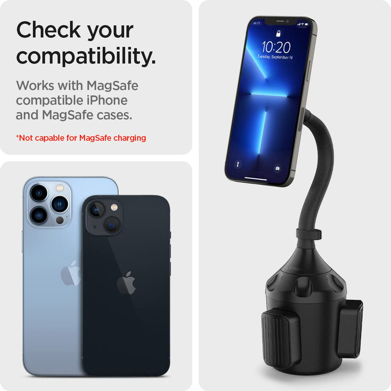 [AUSTRALIA] - Spigen OneTap Designed for Magsafe Car Mount Cup Holder Compatible with iPhone 13 and iPhone 12 Models (Magnetically Levitate iPhone 13, 12 Models Even The Max Model)