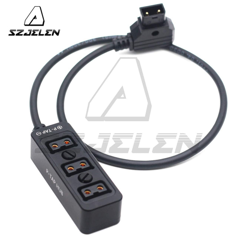  [AUSTRALIA] - SZJELEN Metal Triple P-TAP D-tap Splitter,D-tap to 3ports D-tap P-tap Splitter Cable for Photography Power,Dtap Three-Way Splitter (Black Straight Cable) Black Straight Cable