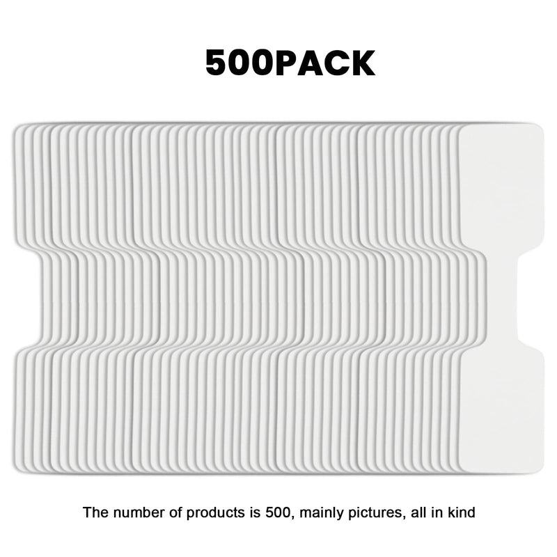  [AUSTRALIA] - Jewelry Price Tags 500 Pieces Jewelry Tags for Pricing Self Adhesive White Blank Jewelry Ring Price Tags for Necklace Earring Price Identify Rectangle Label