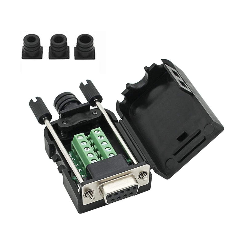  [AUSTRALIA] - YIOVVOM DB9 Breakout Connector to Wiring Terminal RS232 D-SUB Male Serial Adapters Port Breakout Board Solder-Free Module with case( Female Serial Adapter) Female Adapter
