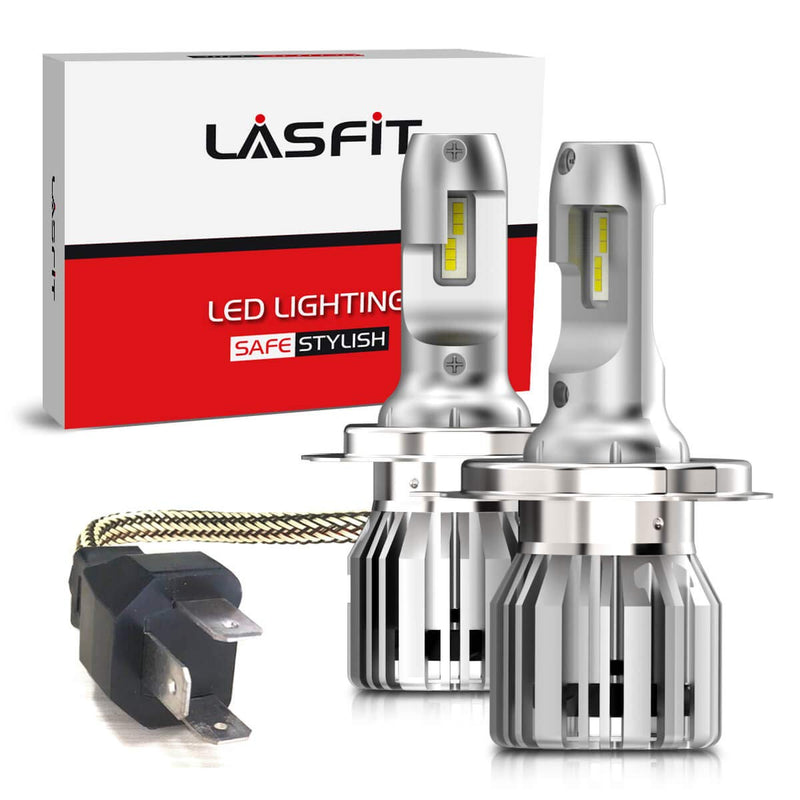 LASFIT H4 9003 LED Bulbs, HB2 Super Bright LED Conversion Kit, 6000K Cool White, Plug and Play, New Gen Plus Version - LeoForward Australia