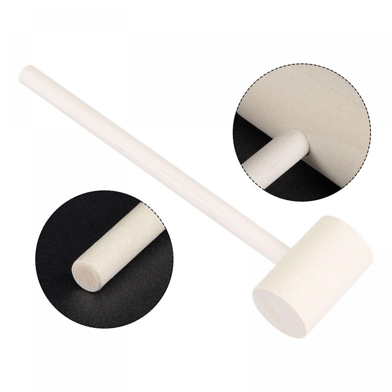  [AUSTRALIA] - uxcell Mini Wooden Hammer, 25mm Diameter Mallet Pounding Smooth Finished Lacquer Free 10 Pcs