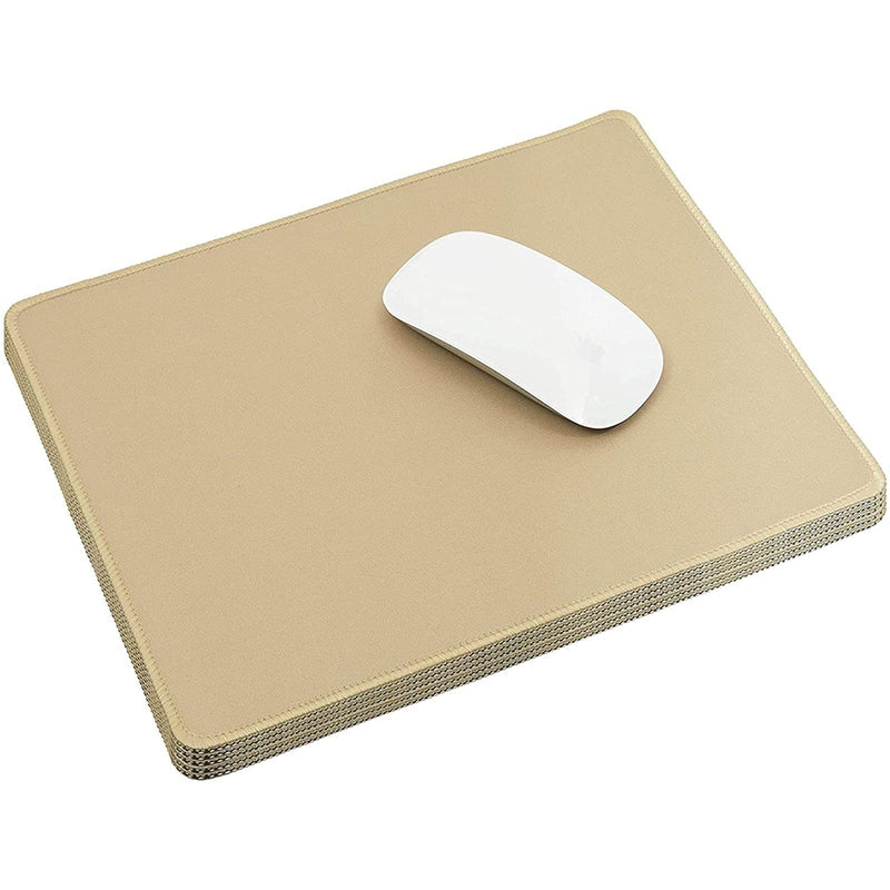 Anti Slip Rubber Mouse Pad in Gold for Office Desk (4 Pack) - LeoForward Australia