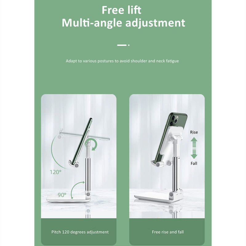  [AUSTRALIA] - BUTIFYLIFE Portable Microphone Stands,Angle and Height Adjustable Compatible with All Mobile Phones and Tablets (Green) Green