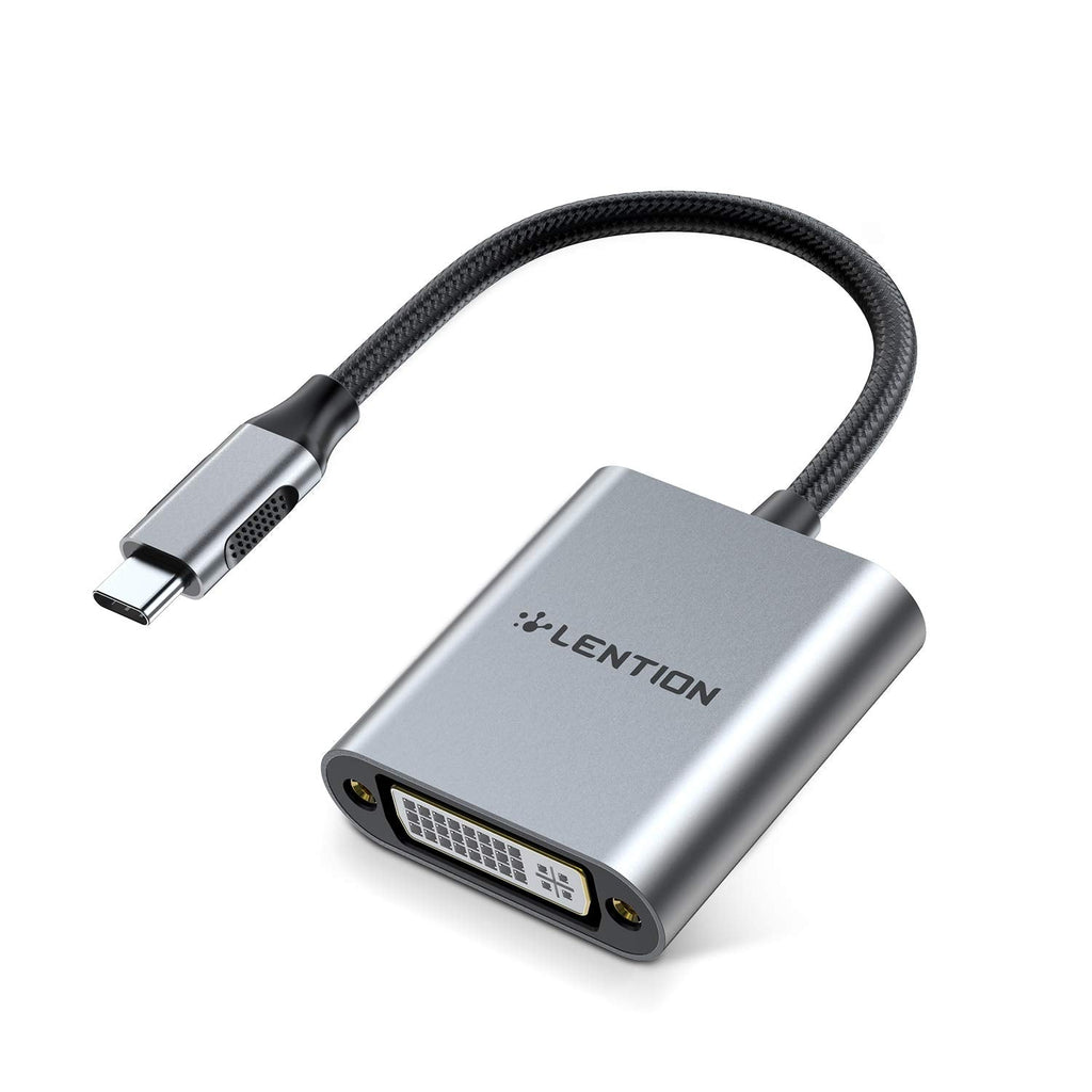 [AUSTRALIA] - LENTION USB C to DVI Adapter, Type C to DVI Converter for 2021-2016 MacBook Pro 13/15/16, New iPad/Surface/Mac Air, Samsung S21/S20/S10/Note 21/20/10, Stable Driver Certified (CB-CU605, Space Gray)