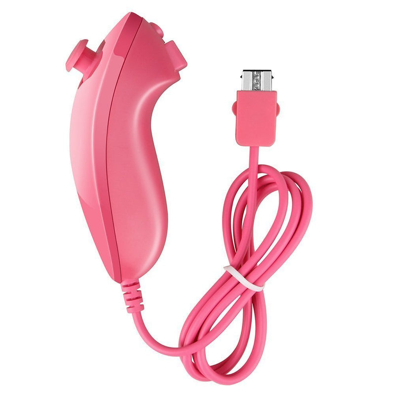  [AUSTRALIA] - Remote Controller for Wii,Yudeg Wii Remote and Nunchuck Controllers with Silicon Case for Wii and Wii U（not Motion Plus） (Pink) Pink
