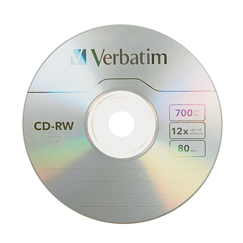  [AUSTRALIA] - Verbatim CD-RW 700MB 2X-12X Rewritable Media Disc - 25 Pack Spindle 4X-12X High Speed 25pk Spindle