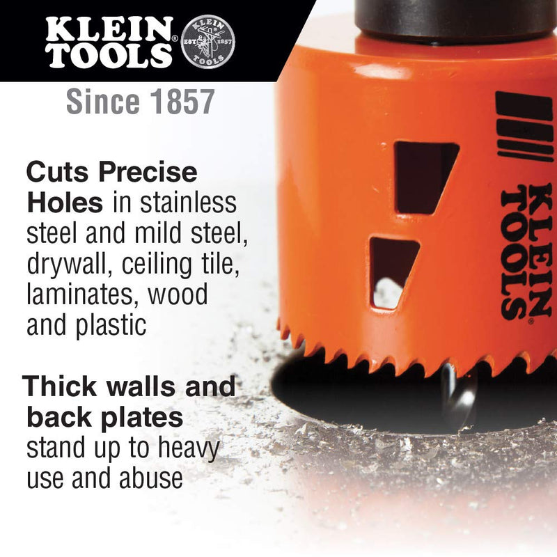 Klein Tools Electrician's Hole Saw Kit with Arbor 3-Piece 32905 - LeoForward Australia