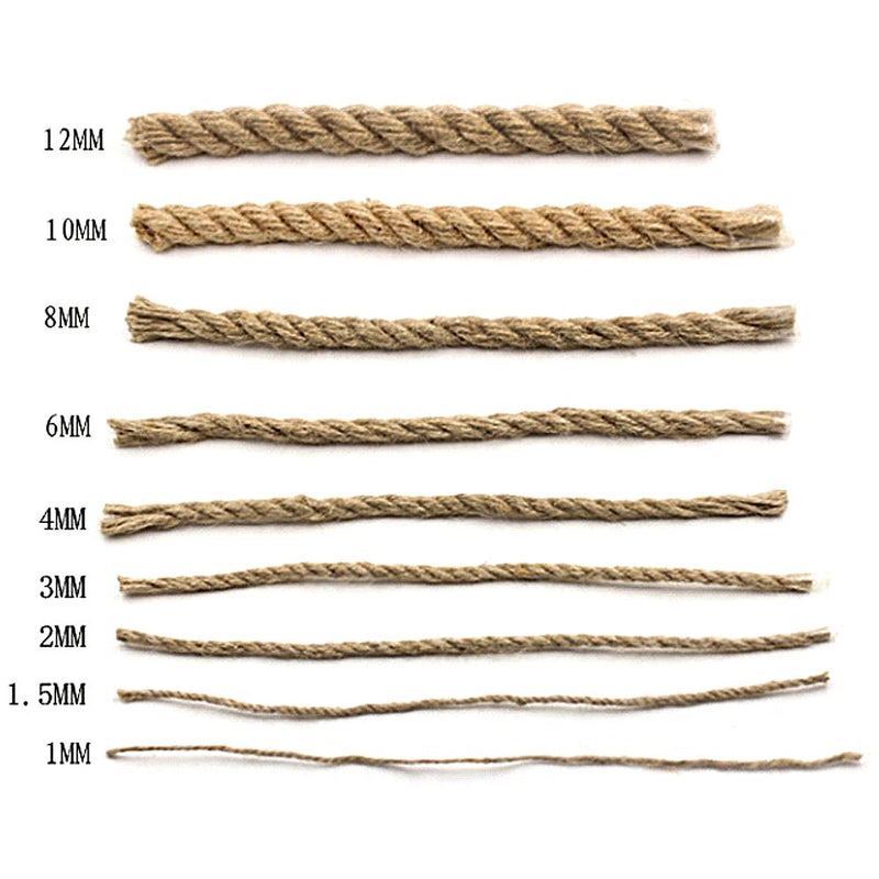  [AUSTRALIA] - Natural Jute Twine Durable Industrial Packing Materials Heavy Duty Natural Brown Twine Jute Rope/String 328ft/100m for Arts, Crafts & Gardening Applications 1#-100m