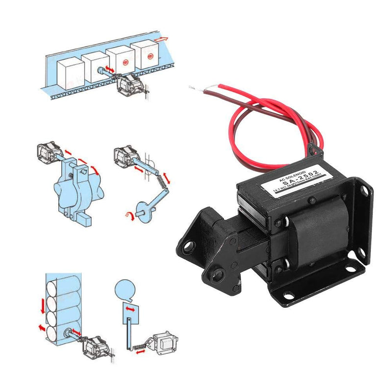  [AUSTRALIA] - Push Pull Electromagnet AC Pull Magnet Electromagnet for Industrial Automation 220V AC 14.7N 15mm Stroke SA-2502 Mini Valve Magnetic Drive Electromagnet