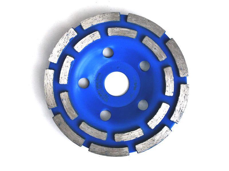  [AUSTRALIA] - QUANTEX diamond cup wheel 125mm. Diamond grinding disc double row with 22.23mm standard bore suitable for all angle grinders, concrete milling machines etc. Universal for concrete, natural stone, screed.