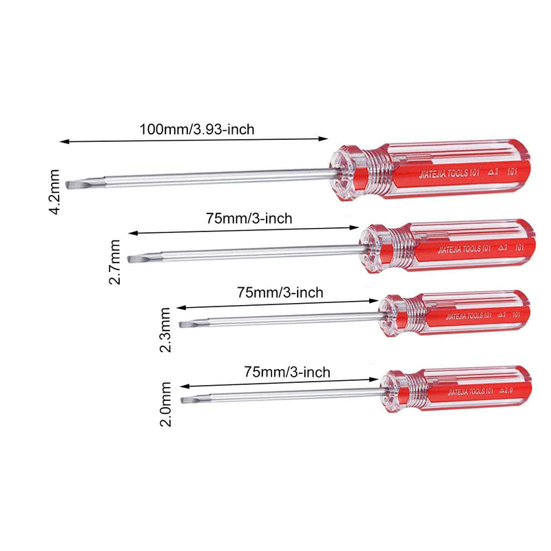  [AUSTRALIA] - Rannb Triangle Head Magnetic Screwdrivers Set 4 Sizes 2.0mm, 2.3mm, 2.7mm, 4.2mm - Pack of 4