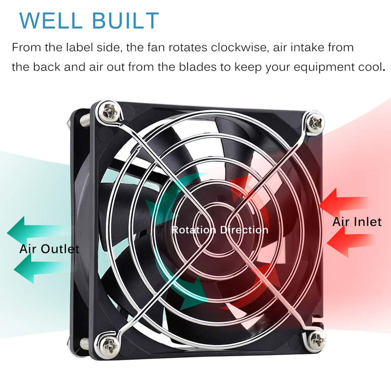  [AUSTRALIA] - GDSTIME 80mm x 80mm x 25mm 24V Brushless DC Cooling Fan