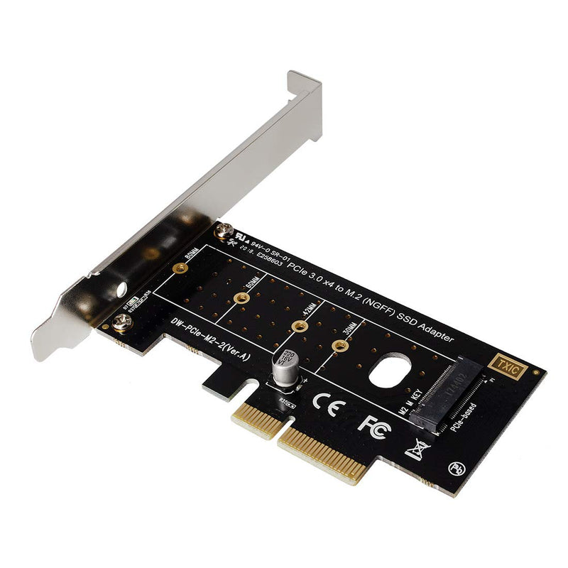  [AUSTRALIA] - xqjtech PCI-E PCI Express 3.0 X4 to NVME M.2 NVME to NVME SSD PCI-e 3.0 x 4 Host Controller Expansion Card Support M Key SSD Type 2280 2260 2242 2230 Adapter Converter