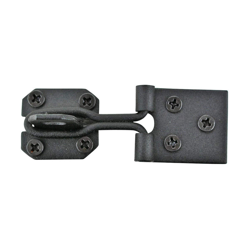 Black Wrought Iron Wire Hasp Lock 3" X 1" Rust Resistant Antique Wire Style Hasp Latches Safety Padlock Clasps for Cabinets, Chests Or Doors with Screws | Renovators Supply Manufacturing - LeoForward Australia