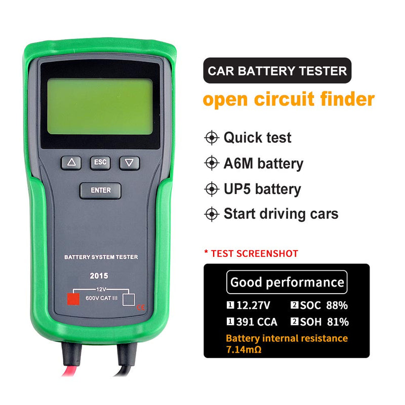 Car Battery Tester HOLDPEAK 2015 12V Automotive Battery Load Tester with Cold Cranking Amps CCA 100-1700 Battery Analyzer for Battery Status Engine Activtion System Charging System - LeoForward Australia