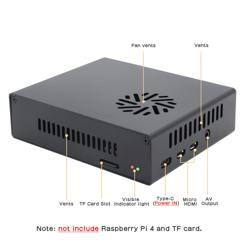  [AUSTRALIA] - Geekworm DACPi Ultra-Thin Audio Player Kit for Raspberry Pi 4 Model B, NUC Style Aluminum Alloy Case|X950 PCM5122 DAC| Passive Cooling Embedded Heatsink for Raspberry Pi 4B