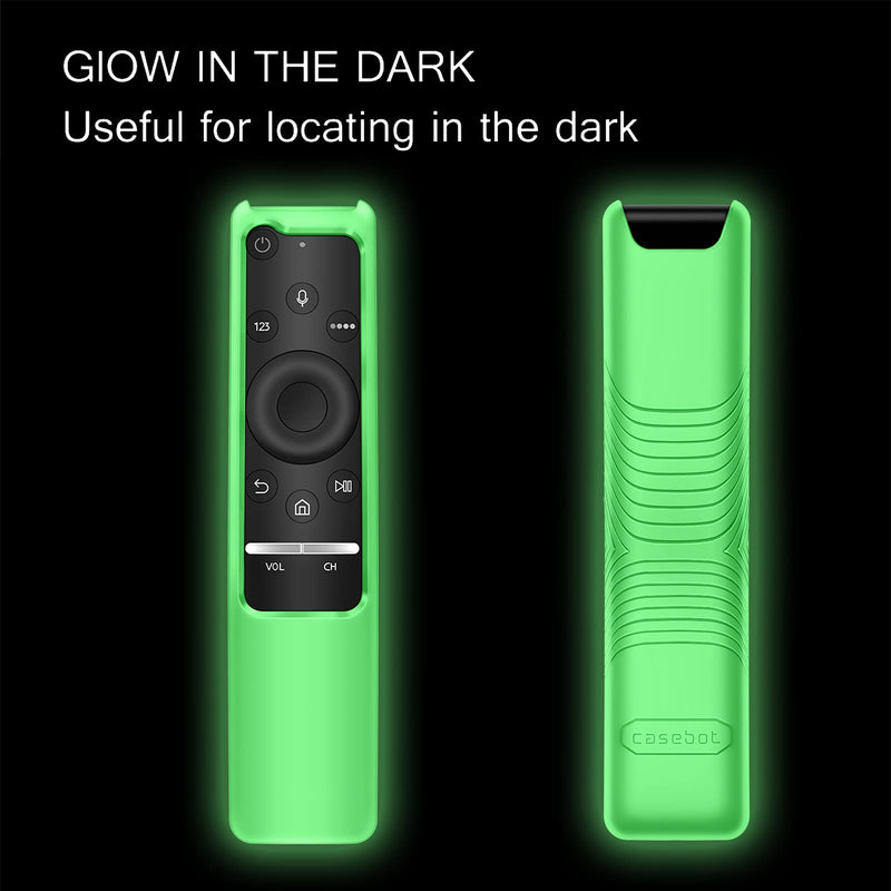 Fintie Protective Case Compatible Samsung Smart TV Remote Controller BN59 Series, CaseBot Light Weight Kids-Friendly Anti Slip Shock Proof Silicone Cover, Green-Glow in The Dark - LeoForward Australia